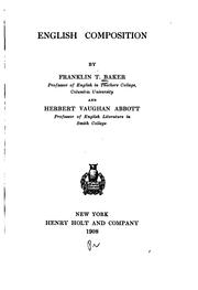 Cover of: English composition by Franklin Thomas Baker