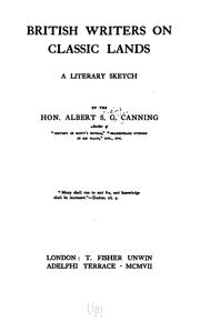 Cover of: British writers on classic lands by Albert Stratford George Canning