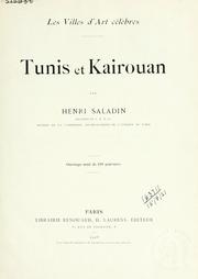 Cover of: Tunis et Kairouan