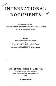 Cover of: International documents: a collection of international conventions and declarations of a law-making kind