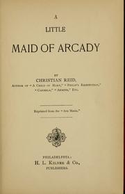 Cover of: A little maid of Arcady