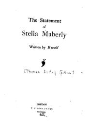 Cover of: The statement of Stella Maberly