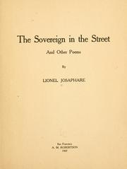 Cover of: The sovereign in the street by Lionel Josaphare