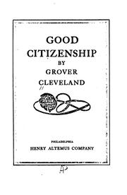 Cover of: Good citizenship