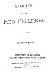 Cover of Stories of the red children by dorothy brooks