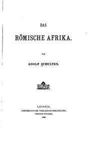 Cover of: Das römische Afrika.