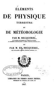 Cover of: Éléments de physique terrestre et de météorologie