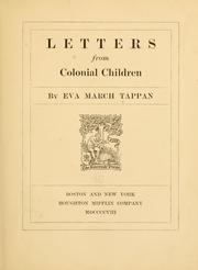 Cover of: Letters from colonial children