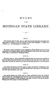 Cover of: Catalogue of the Michigan State Library, for the years 1875-76.