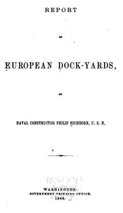 Cover of: Report on European dock-yards