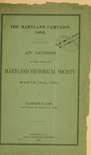 Cover of: The Maryland campaign.  1862. by Clarence F. Cobb