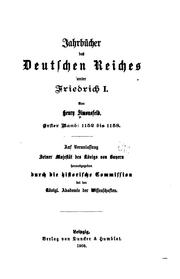 Cover of: Jahrbücher des Deutschen Reiches unter Friedrich I. by Henry Simonsfeld