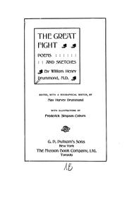 Cover of: The great fight: poems and sketches