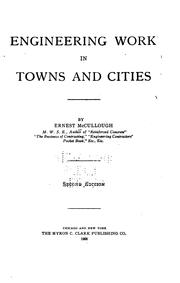 Cover of: Engineering work in towns and cities
