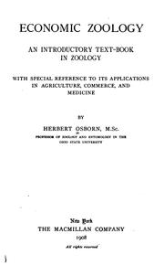 Cover of: Economic zoology by Osborn, Herbert