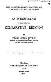 Cover of: An introduction to the study of comparative religion