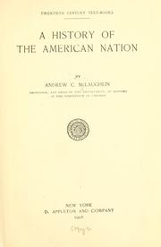 Cover of: A history of the American nation