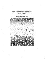 Cover of: The Northrup-Northrop genealogy: a record of the known descendants of Joseph Northrup, who came from England in 1637, and was one of the original settlers of Milford, Conn., in 1639 ; with lists of Northrups and Northrops in the Revolution