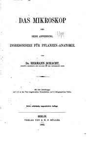Cover of: Das mikroskop und seine anwendung by Hermann Schacht