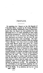 Cover of: Report on the old records of the India office