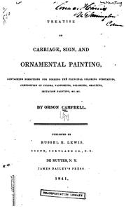 Cover of: Treatise on carriage, sign, and ornamental painting ...