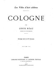 Cover of: Cologne by Réau, Louis