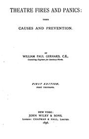 Cover of: Theatre fires and panics: their causes and prevention.