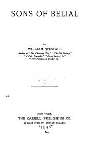 Cover of: Sons of Belial by Westall, William