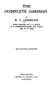 Cover of: The complete oarsman