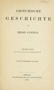 Cover of: Griechische Geschichte. by Ernst Curtius