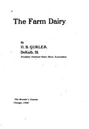 Cover of: The farm dairy