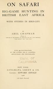 Cover of: On safari by Abel Chapman