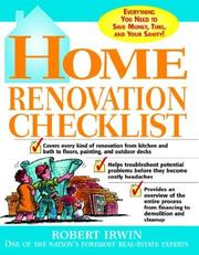 Cover of: Home Renovation Checklist: Everything You Need to Know to Save Money, Time, and Your Sanity