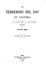 Cover of: Il terremoto del 1887 in Liguria by Arturo Issel