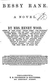 Cover of: Bessy Rane.: A novel.