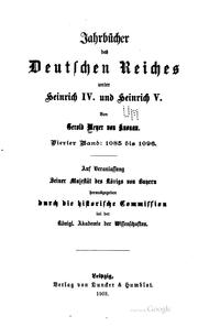 Jahrbücher des deutschen Reiches unter Heinrich IV. und Heinrich V by Gerold Meyer von Knonau