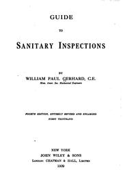 Cover of: Guide to sanitary inspections by Gerhard, William Paul