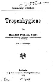 Cover of: Tropenhygiene