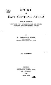 Cover of: Sport in east central Africa | F. Vaughan Kirby