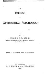 Cover of: A course in experimental psychology