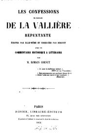 Les confessions de madame de La Vallière repentante by La Vallière, Françoise-Louise de La Baume Le Blanc duchesse de