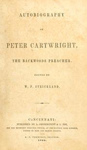 Cover of: Autobiography of Peter Cartwright by Peter Cartwright