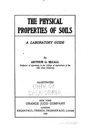 The physical properties of soils by A. G. McCall