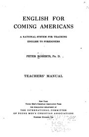 Cover of: English for coming Americans by Roberts, Peter