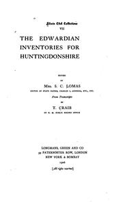 Cover of: The Edwardian inventories for Huntingdonshire
