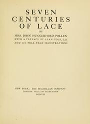 Cover of: Seven centuries of lace