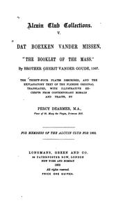 Cover of: Dat boexken vander missen. by Gherit van der Goude