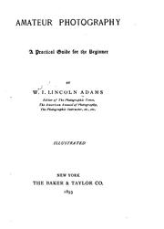Cover of: Amateur photography by W. I. Lincoln Adams