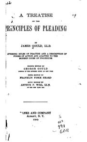 Cover of: A treatise on the principles of pleading