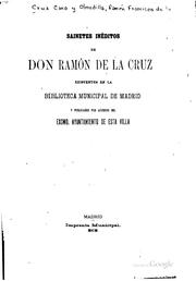 Cover of: Sainetes inéditos de Don Ramón de la Cruz